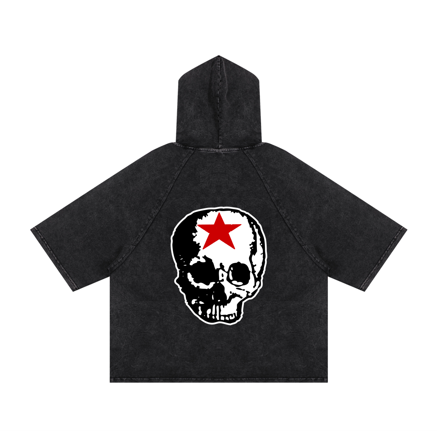 RG SKULL: RICH GANG SKULL COLLECTION HOODED BOX FIT TEE SHIRT
