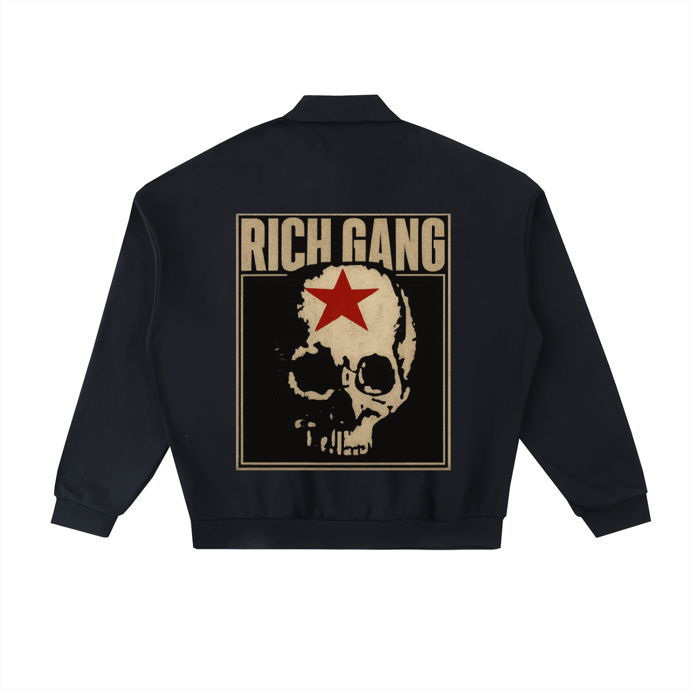 RG SKULL: GRUNGE SKULL POLO SWEATER