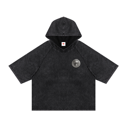 RG COIN: HOODED BOXY TEE SHIRT (SILVER COIN)