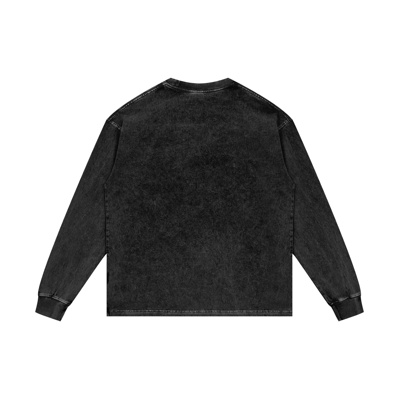 RG SKULL: LONG SLEEVE GRUNGE SKULL CREWNECK SHIRT