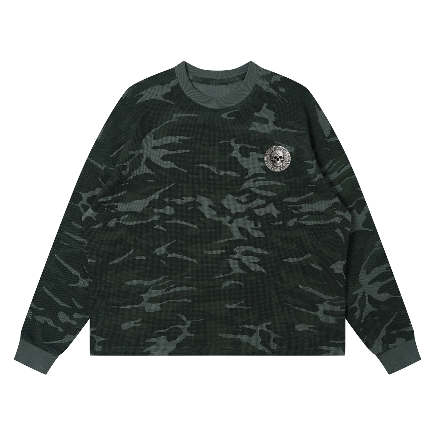 Unisex Waffle Boxy Long Sleeve T-Shirt