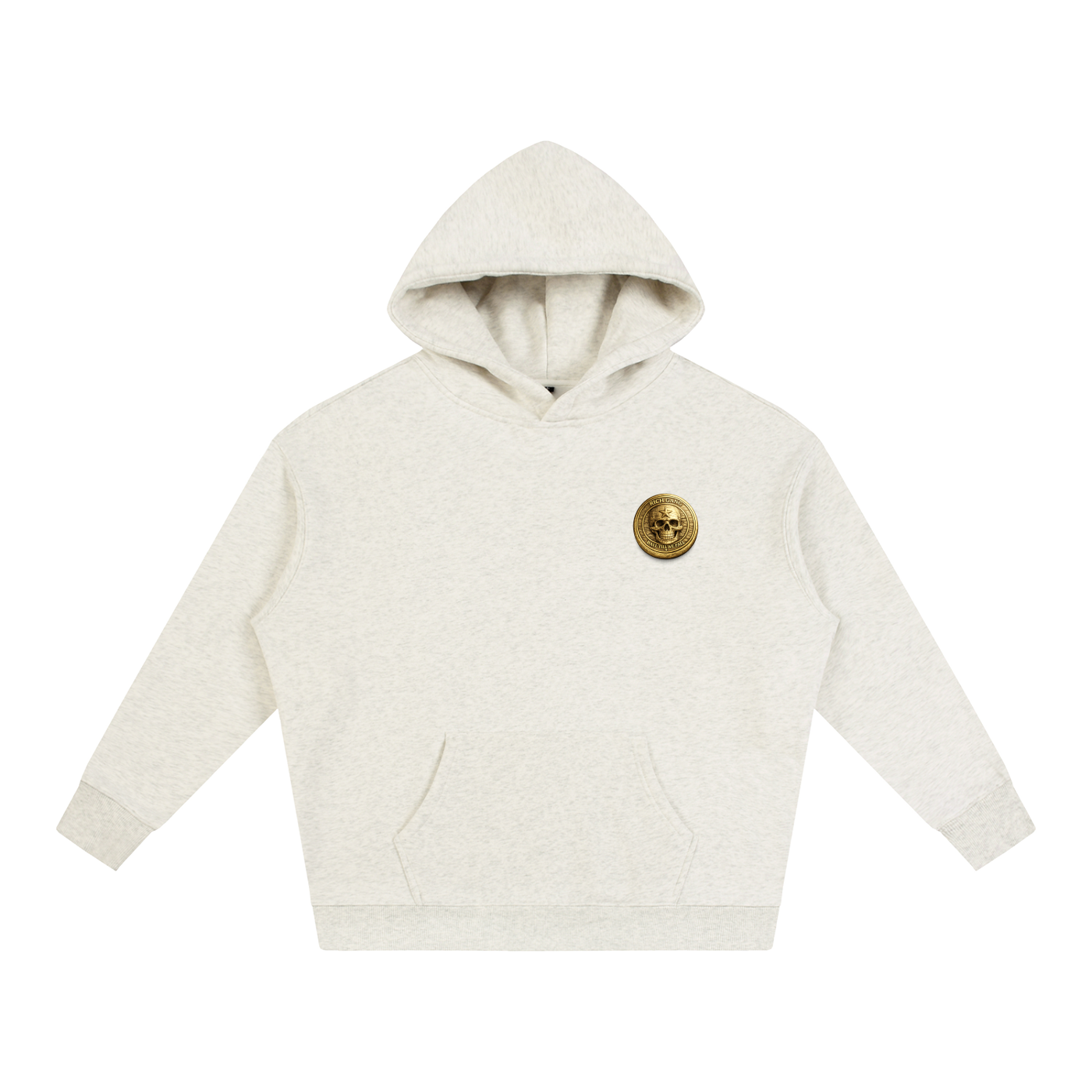 RG COIN: OVERSIZED FLEECE HOODIE (GOLD COIN)