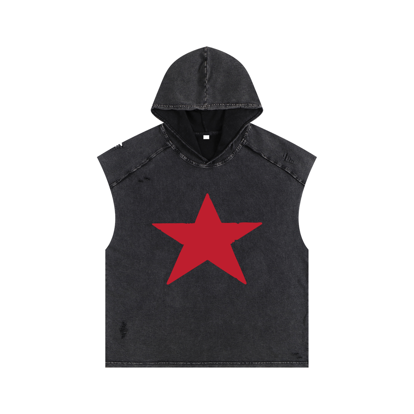 RG SKULL: 5 STAR BOX FIT SLEEVELESS HOODIE (VINTAGE CUT)