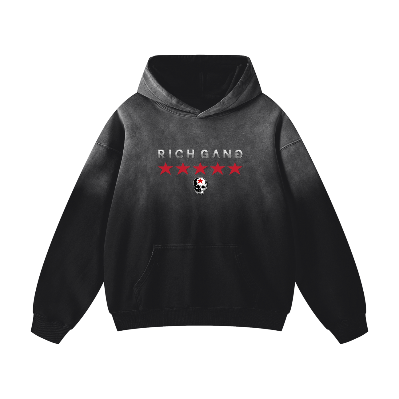 RG SKULL: RG SKULL COLLECTION FLEECE HOODIE (VINTAGE BLACK)