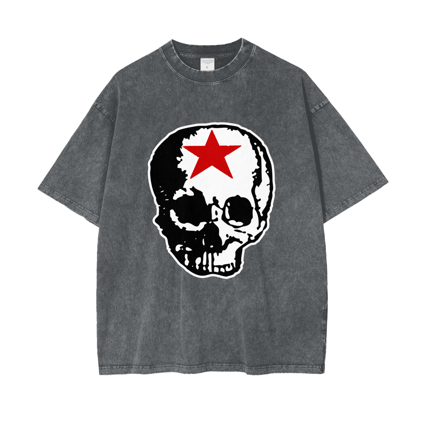 RG SKULL: FRONT ONLY SKULL OVERSIZED WASHED TEE
