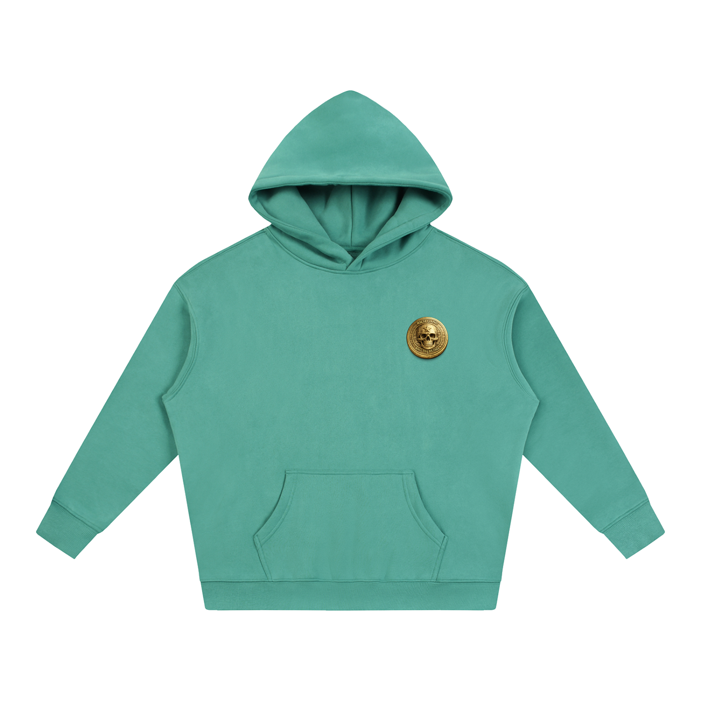 RG COIN: OVERSIZED FLEECE HOODIE (GOLD COIN)