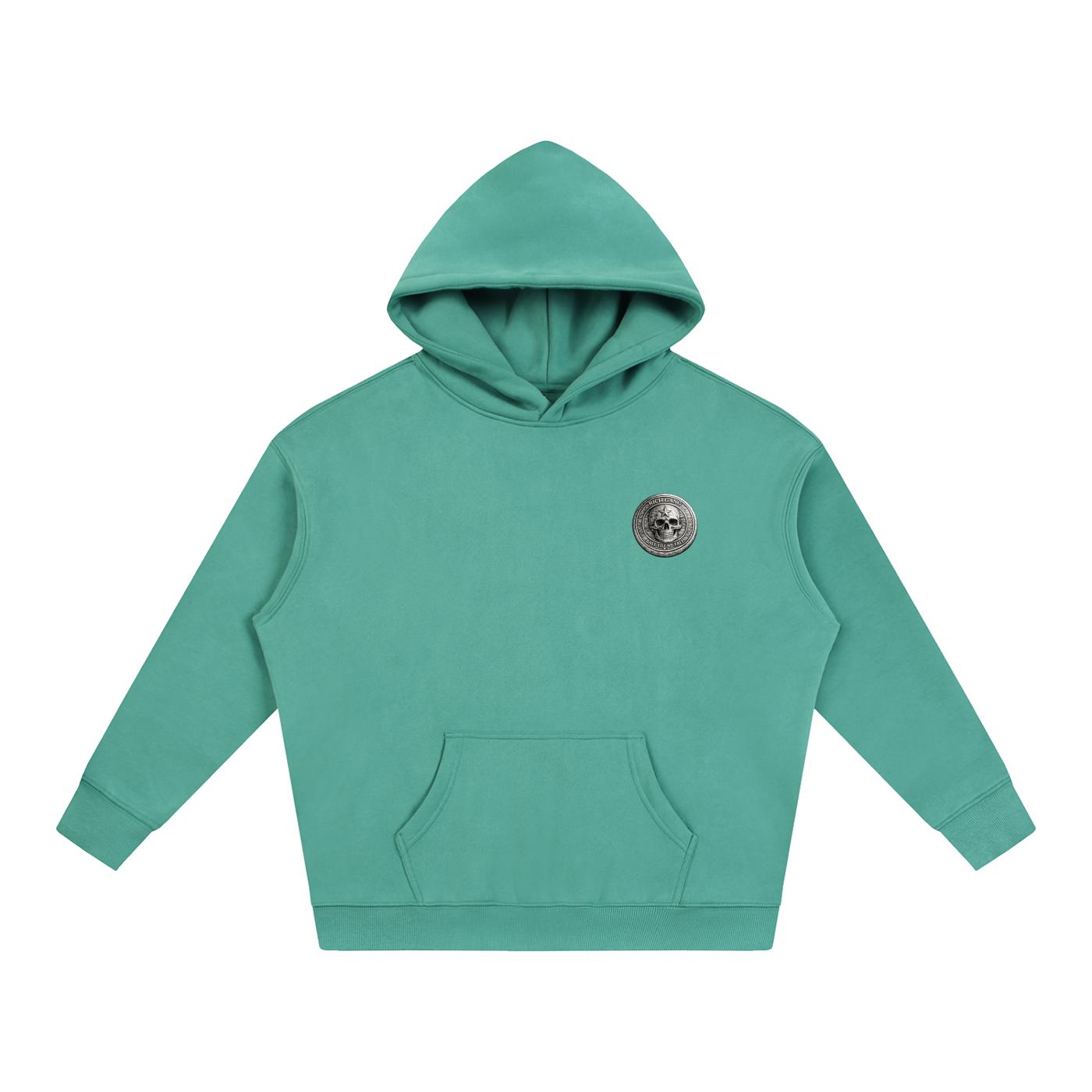 RG COIN: OVERSIZED FLEECE HOODIE (SILVER COIN)