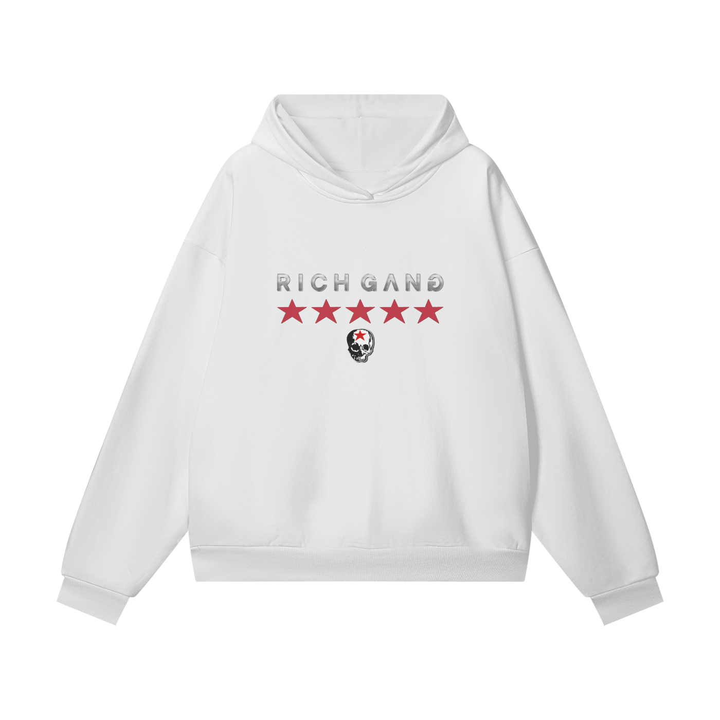 RG SKULL: (3XL / 4XL) RICH GANG SKULL LIMITED COLLECTION FLEECE HOODIE
