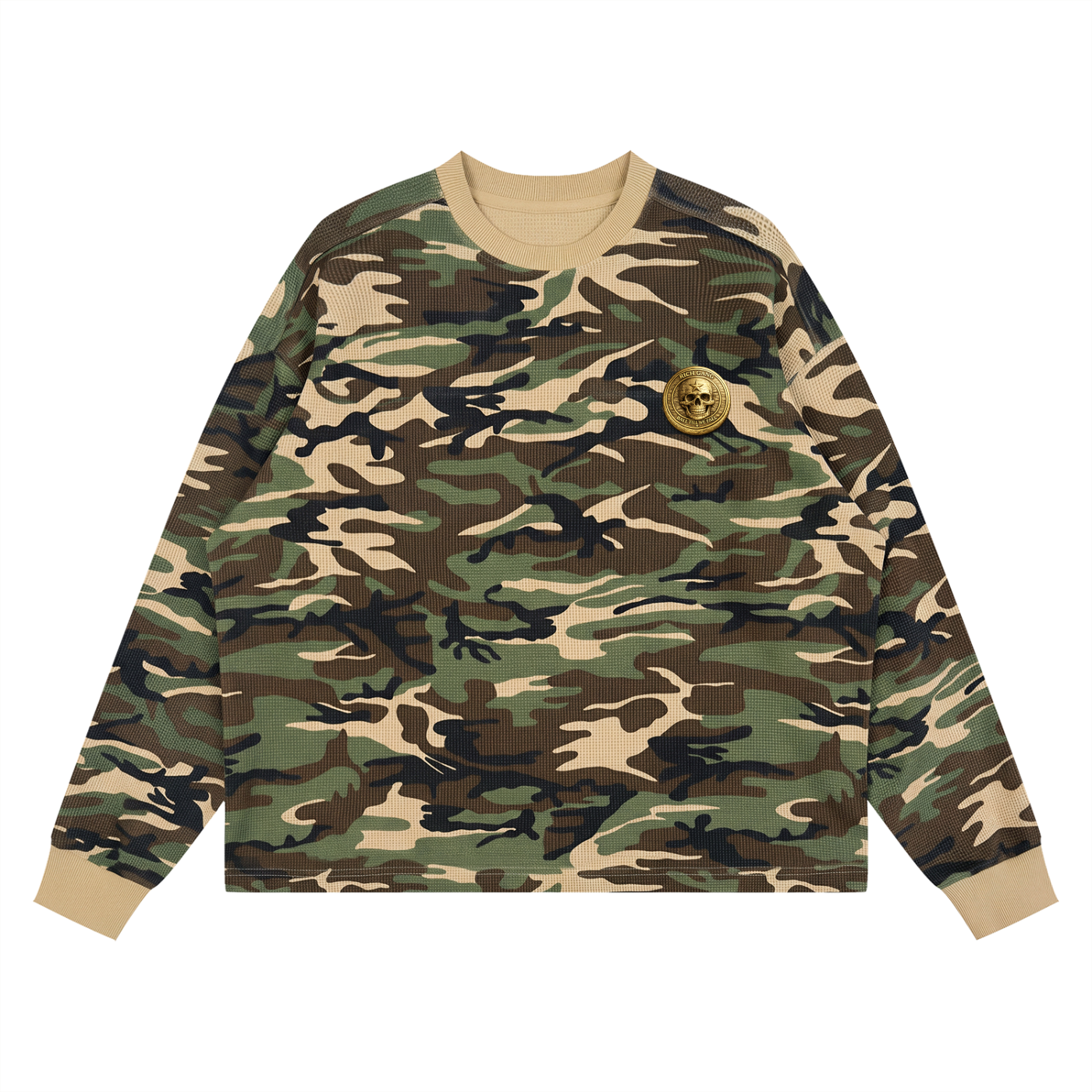 Unisex Waffle Boxy Long Sleeve T-Shirt