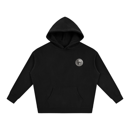 RG COIN: OVERSIZED FLEECE HOODIE (SILVER COIN)