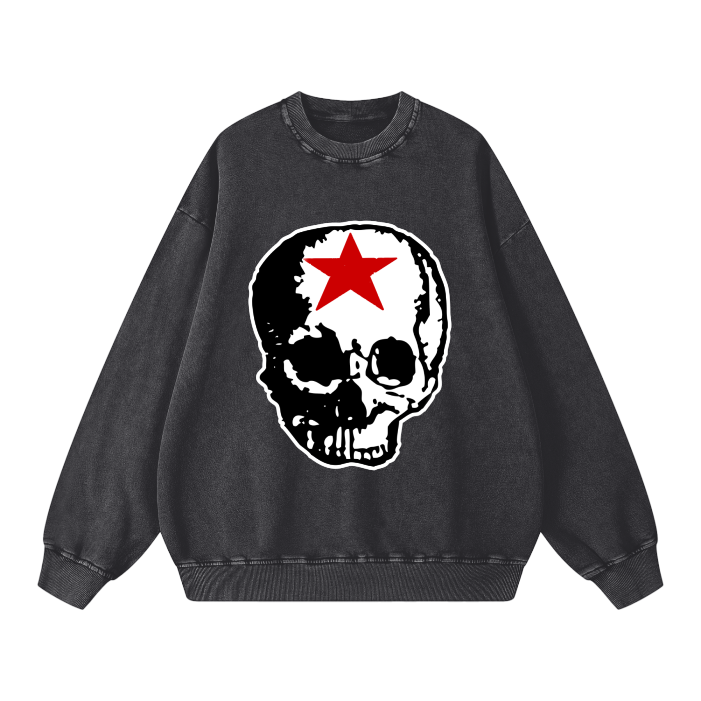 RG SKULL: FRONT ONLY SKULL CREWNECK SWEATER