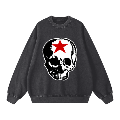 RG SKULL: FRONT ONLY SKULL CREWNECK SWEATER