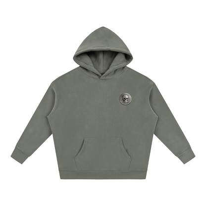 RG COIN: OVERSIZED FLEECE HOODIE (SILVER COIN)
