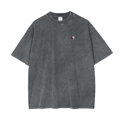 RG SKULL: CLASSIC SKULL WASHED TEE (BLK/GRY)