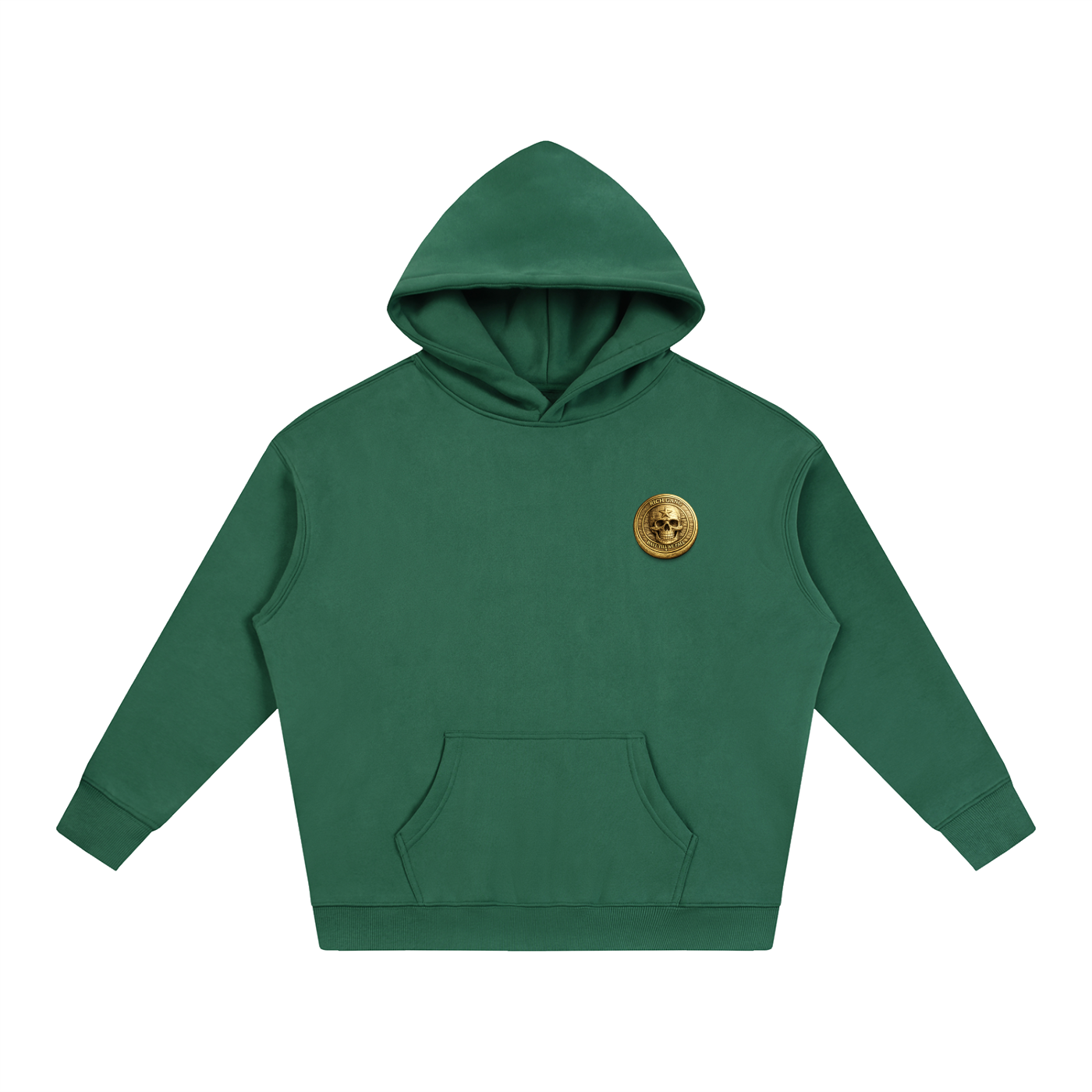 RG COIN: OVERSIZED FLEECE HOODIE (GOLD COIN)