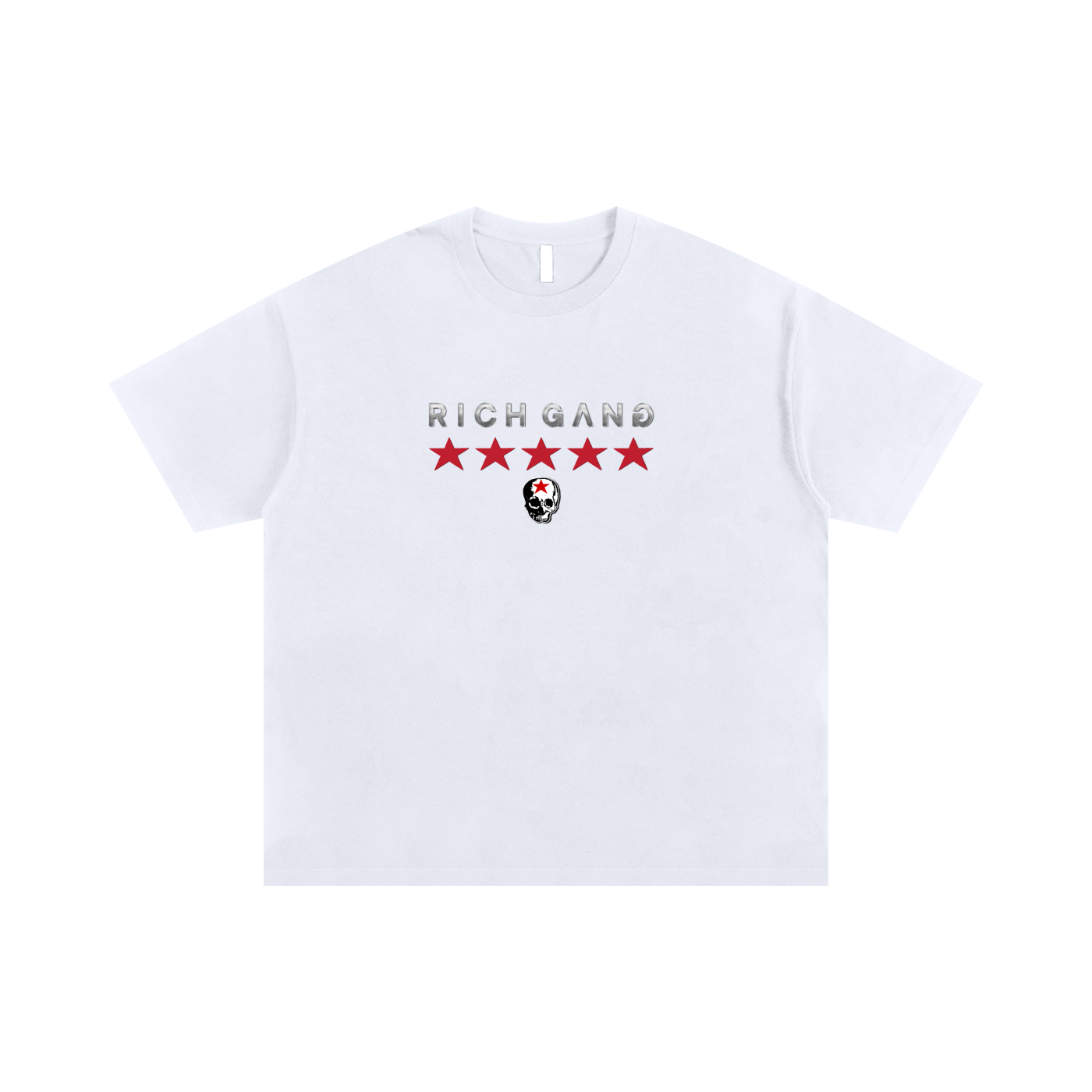 RG SKULL: RICH GANG SKULL COLLECTION CLASSIC TEE SHIRT (WHITE)