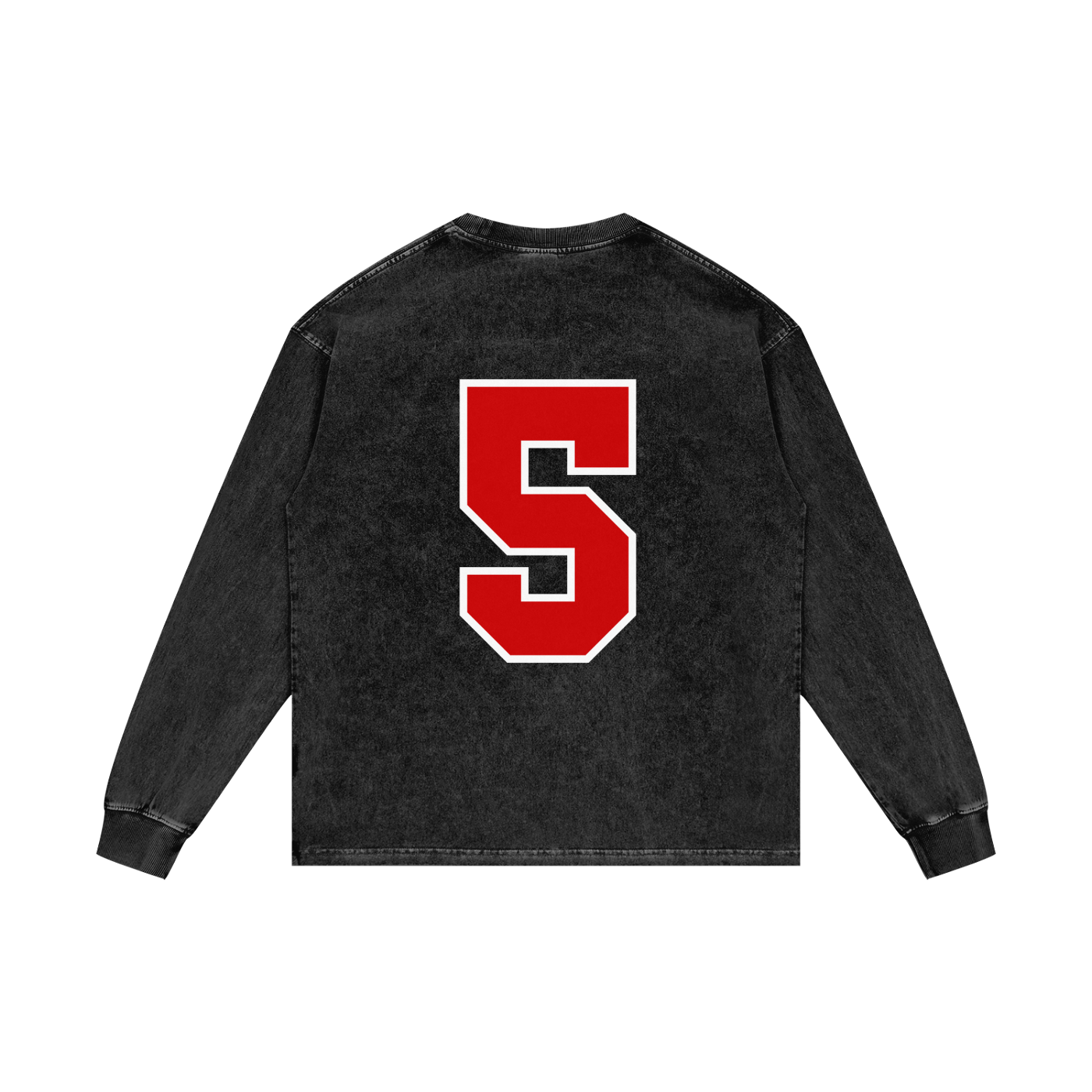RG SKULL: LONG SLEEVE 5 STAR CREWNECK SHIRT