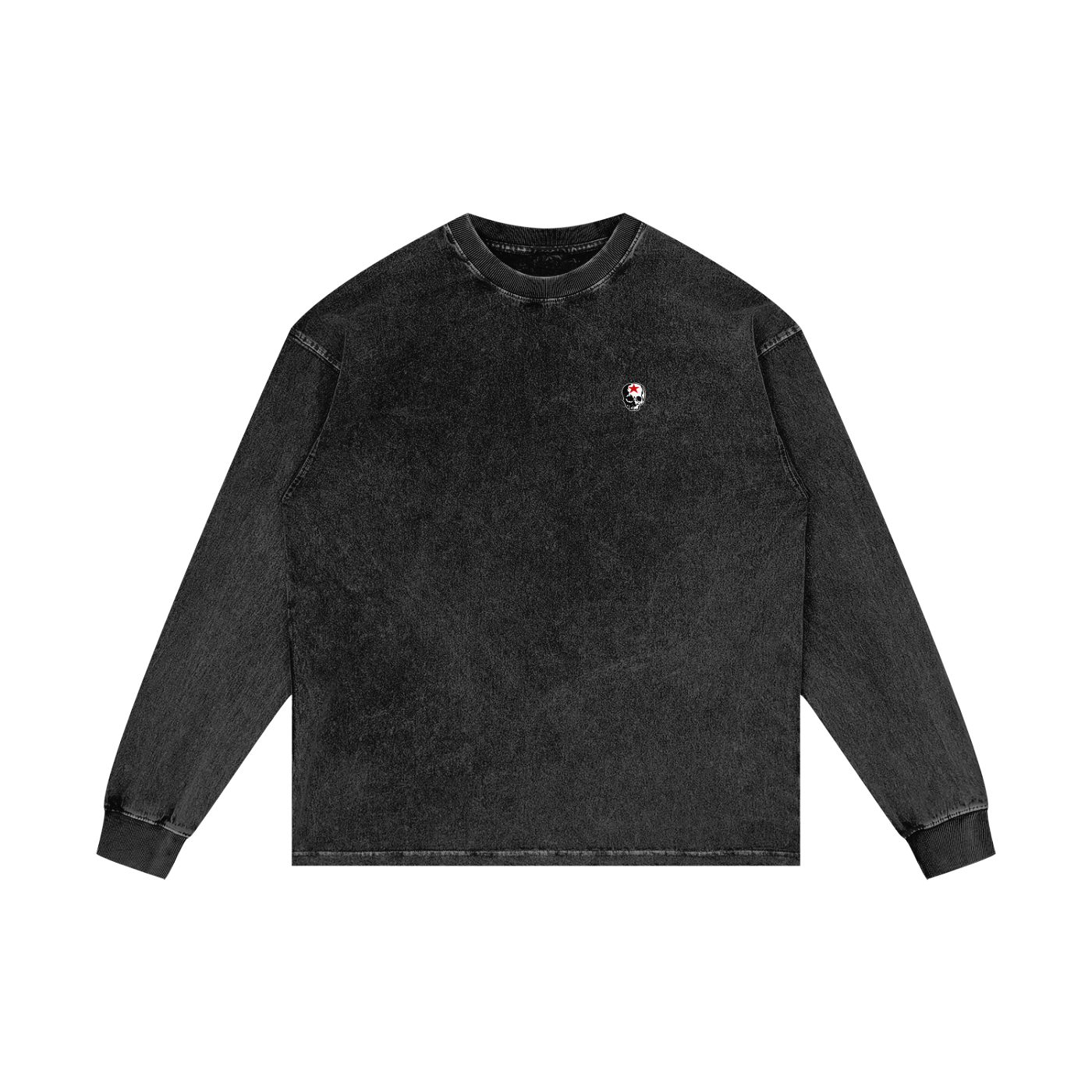 RG SKULL: LONG SLEEVE CLASSIC SKULL CREWNECK SHIRT