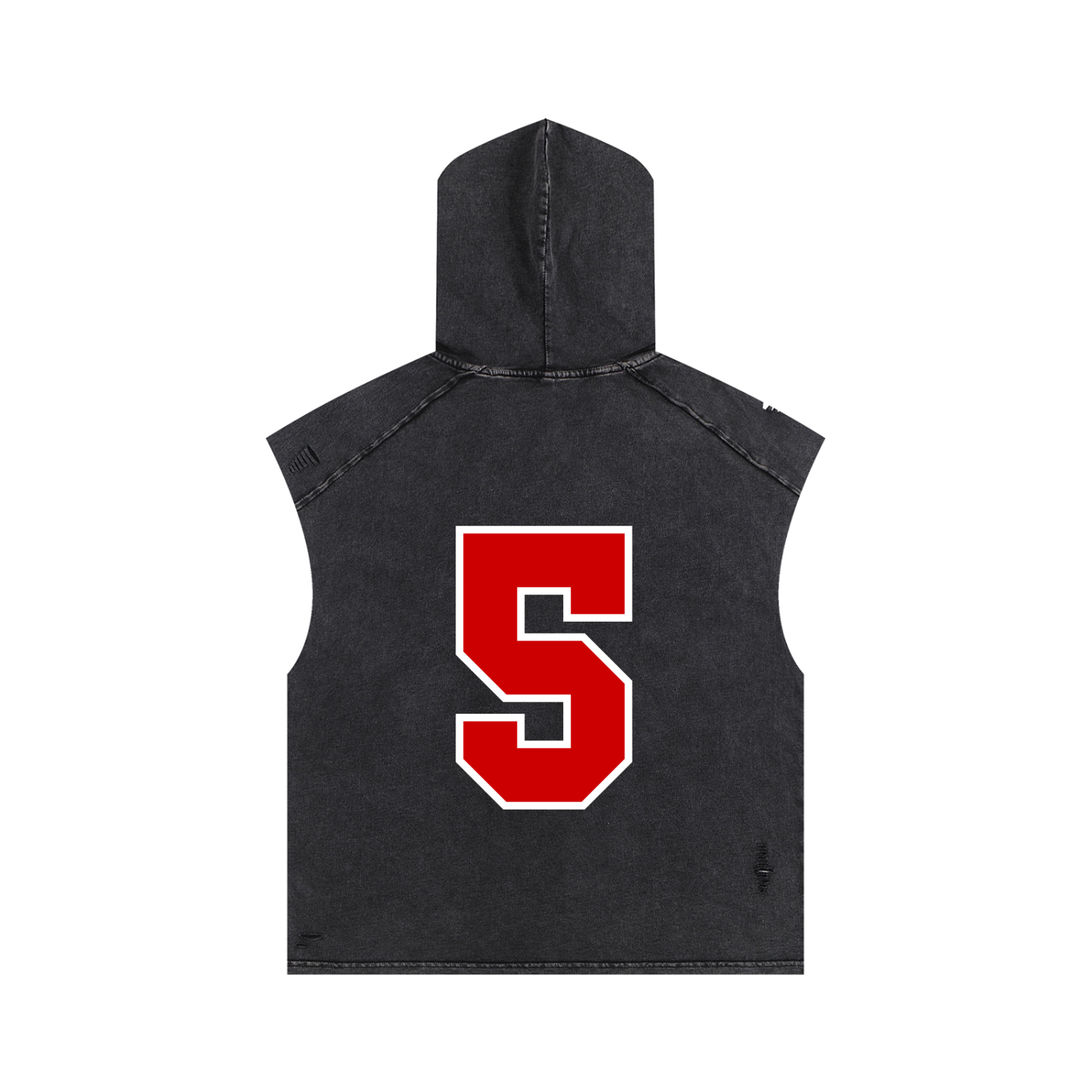 RG SKULL: 5 STAR BOX FIT SLEEVELESS HOODIE (VINTAGE CUT)