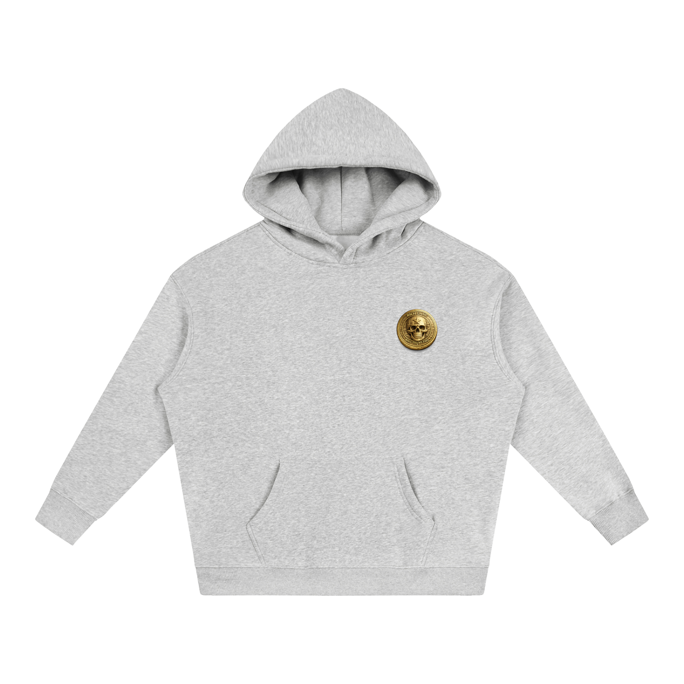 RG COIN: OVERSIZED FLEECE HOODIE (GOLD COIN)
