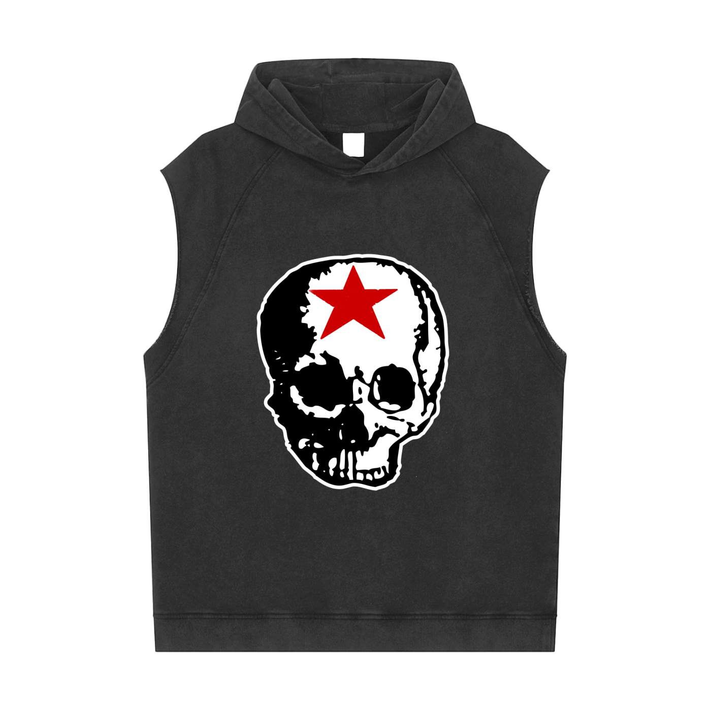 RG SKULL: SKULL SLEEVELESS HOODIE