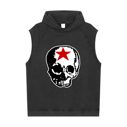 RG SKULL: SKULL SLEEVELESS HOODIE
