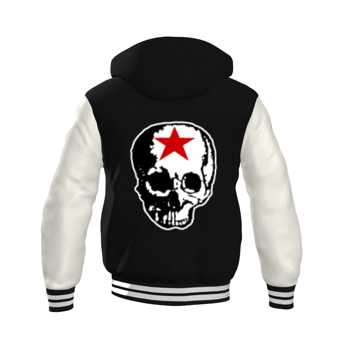 RG SKULL: CLASSIC RG LETTERMAN HOODIE VARSITY JACKET