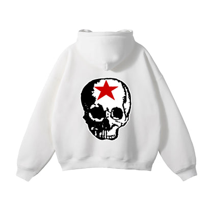RG SKULL: CLASSIC SKULL FLEECE HOODIE (WHITE)