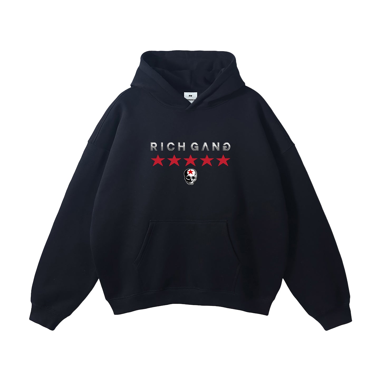 RG SKULL: RICH GANG SKULL COLLECTION FLEECE HOODIE (BLACK)