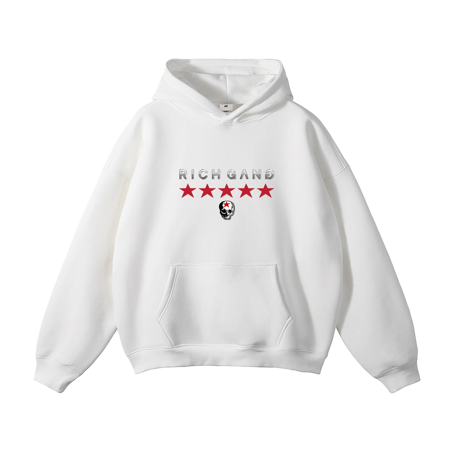 RG SKULL: RICH GANG SKULL COLLECTION FLEECE HOODIE (WHITE)