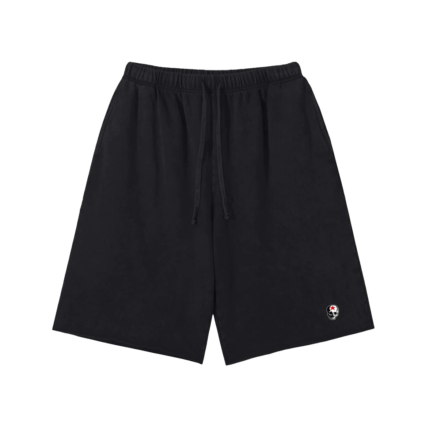 RG SKULL: BAGGY FIT SKULL SHORTS (VINTAGE BLACK)