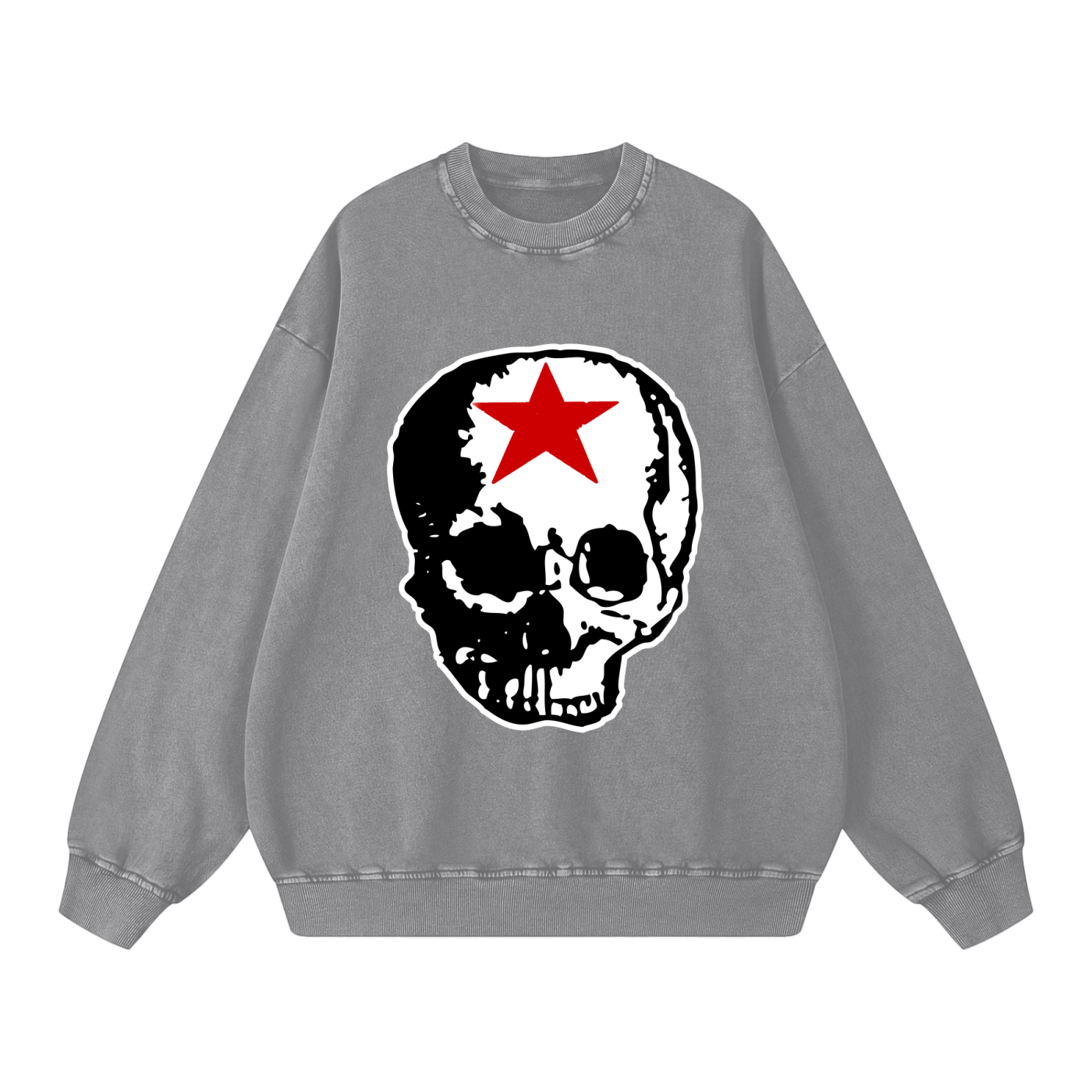 RG SKULL: FRONT ONLY SKULL CREWNECK SWEATER