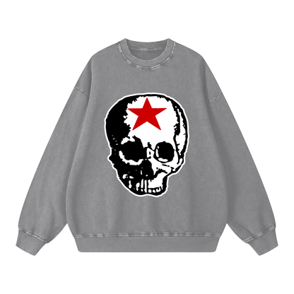 RG SKULL: FRONT ONLY SKULL CREWNECK SWEATER