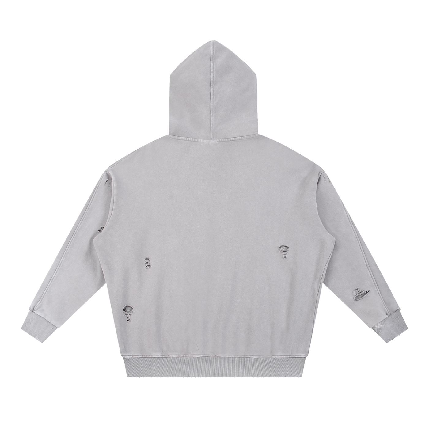 RG COIN: SNOW WASH DISTRESSED HOODIE (SILVER COIN)