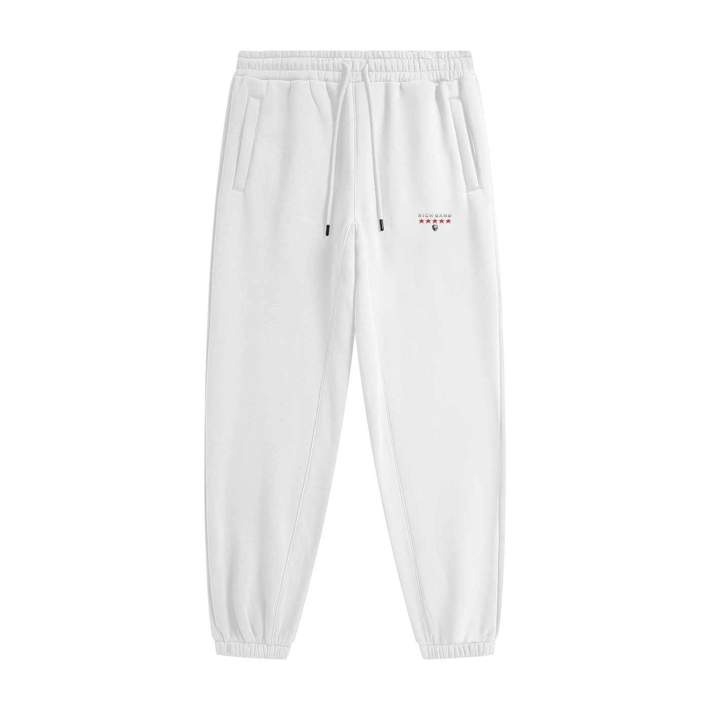 RG SKULL: RICH GANG SKULL COLLECTION FLEECE SWEATPANTS (WHITE)