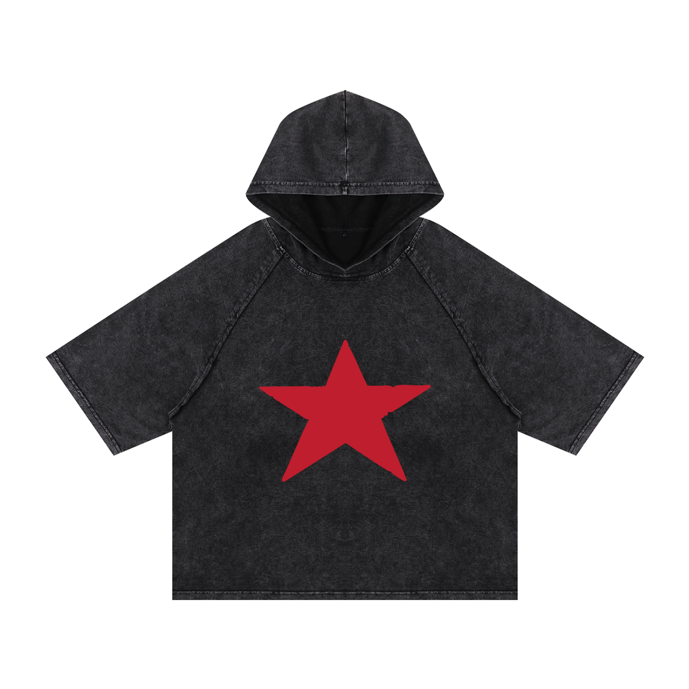 RG SKULL: 5 STAR HOODED BOX FIT TEE SHIRT