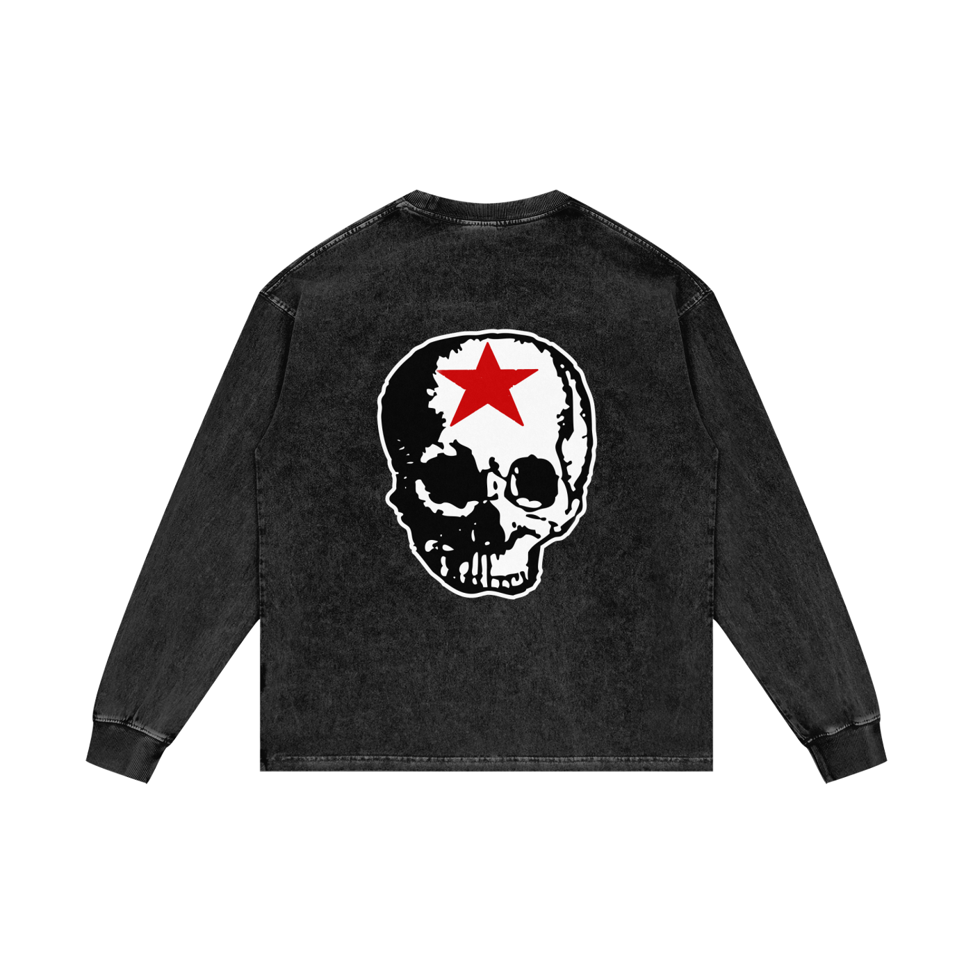 RG SKULL: LONG SLEEVE CLASSIC SKULL CREWNECK SHIRT