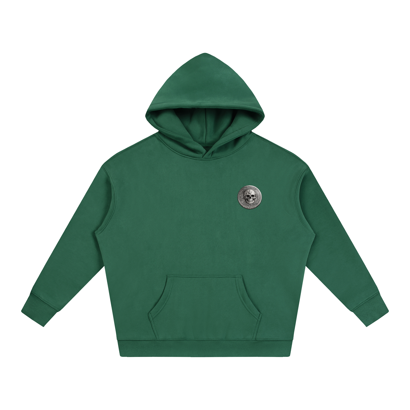 RG COIN: OVERSIZED FLEECE HOODIE (SILVER COIN)