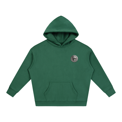 RG COIN: OVERSIZED FLEECE HOODIE (SILVER COIN)
