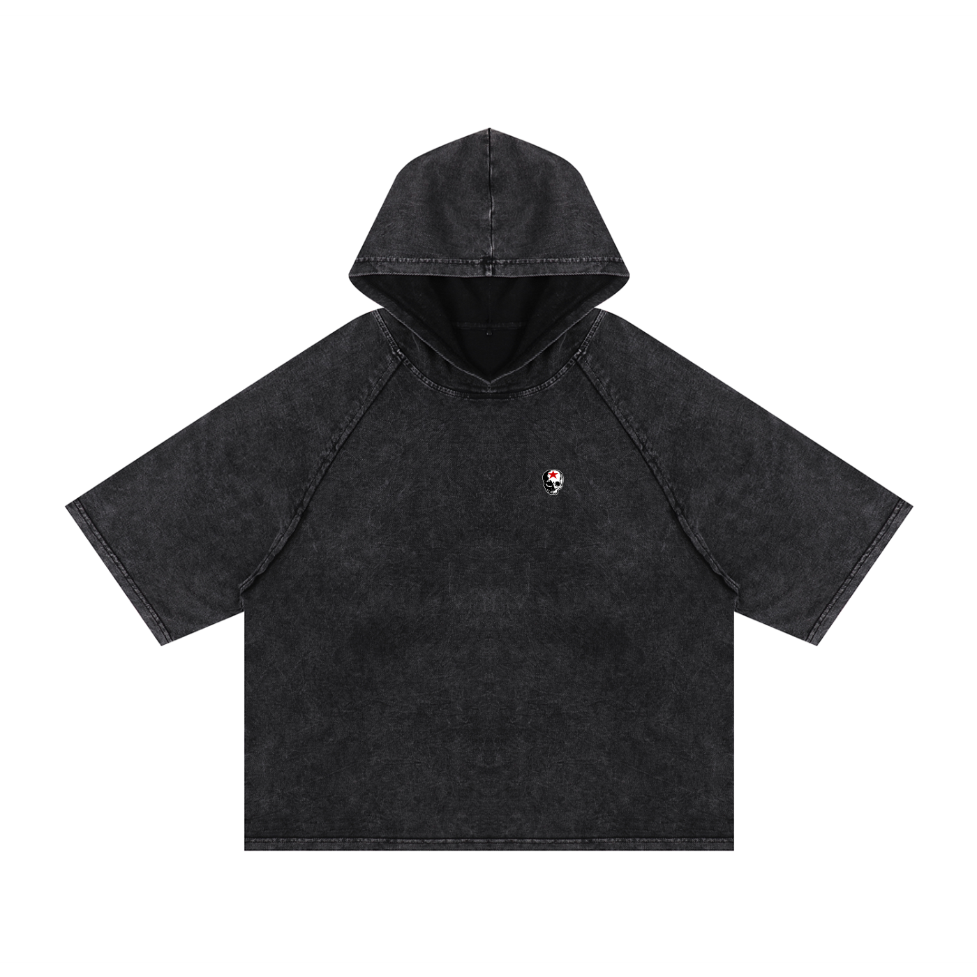 RG SKULL: CLASSIC SKULL HOODED BOX FIT SHIRT