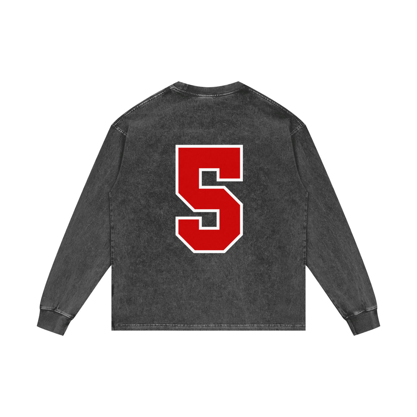 RG SKULL: LONG SLEEVE 5 STAR CREWNECK SHIRT