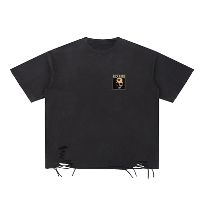 RG SKULL: MINI GRUNGE SKULL SHREDDED TEE