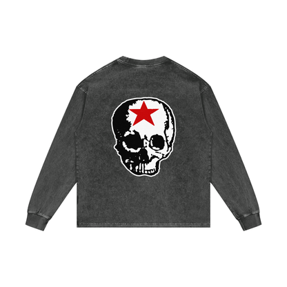 RG SKULL: LONG SLEEVE CLASSIC SKULL CREWNECK SHIRT