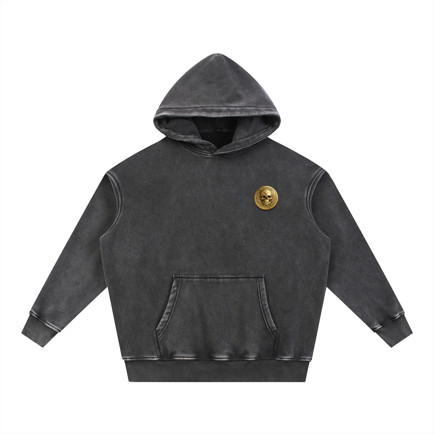 RG COIN: SNOW WASHED HOODIE (GOLD COIN)