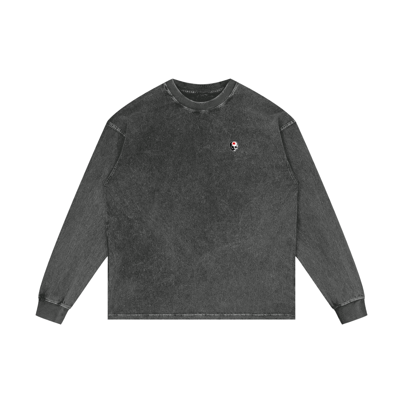 RG SKULL: LONG SLEEVE CLASSIC SKULL CREWNECK SHIRT