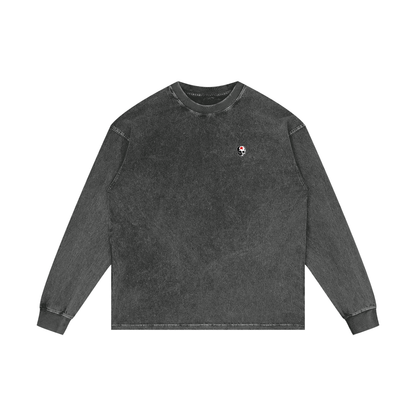RG SKULL: LONG SLEEVE CLASSIC SKULL CREWNECK SHIRT