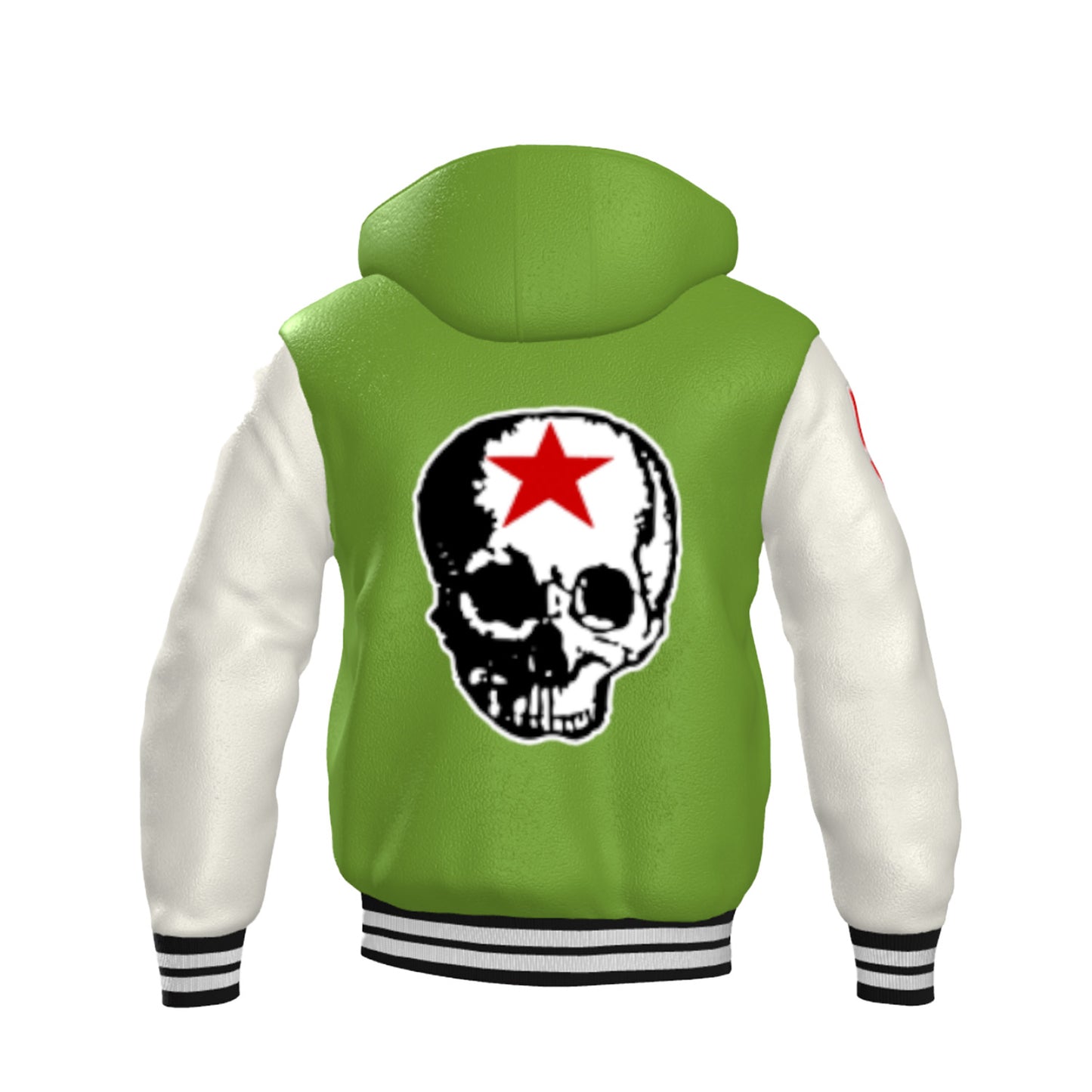 RG SKULL: LIMITED SLIME GREEN FULL LEATHER VARSITY JACKET