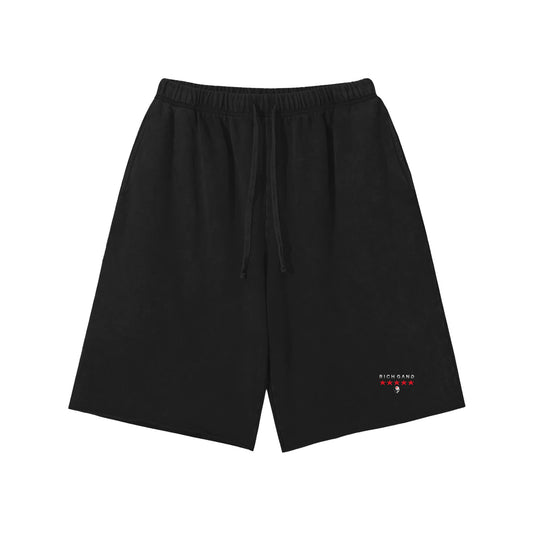 RG SKULL: RICH GANG LIMITED COLLECTION BAGGY FIT VINTAGE BLACK SHORTS